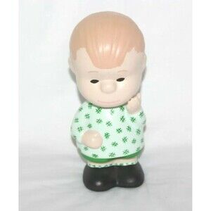 Mid Century 1970 Charlie Brown Peanuts Gang Ceramic Linus 8" Hand Painted Vintag